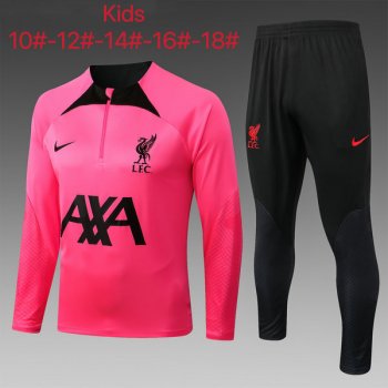 maglia Liverpool formazione manica lunga bambino Rosa 2023