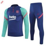 maglia Barcellona formazione manica lunga bambino blu 2022