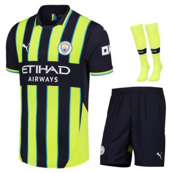 seconda maglia Manchester City bambino 2025 con calze