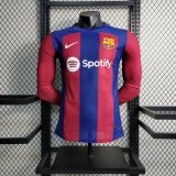 Versione del giocatore maglia Barcellona ML casa 2024