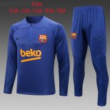 maglia Barcellona formazione manica lunga bambino blu 2023