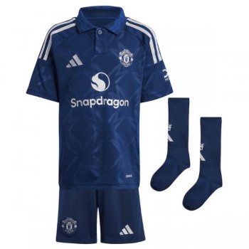 seconda maglia Manchester United bambino 2025 con calze