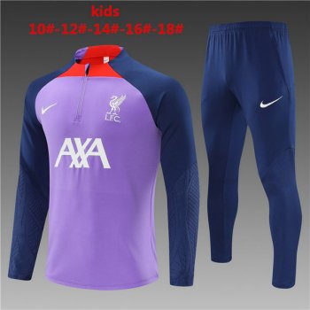 maglia Liverpool formazione manica lunga bambino viola 2024