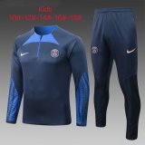 maglia PSG formazione manica lunga bambino blu 2023