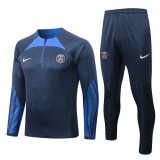 maglia PSG formazione manica lunga blu-01 2023