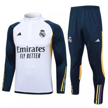 maglia Real Madrid formazione manica lunga bianca-01 2024