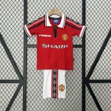 prima maglia Manchester United bambino Retro 1998-1999