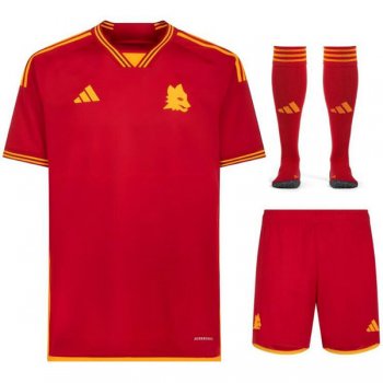 prima maglia Roma bambino 2024 con calze