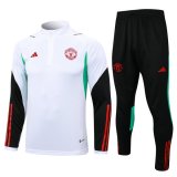 maglia Manchester United formazione manica lunga bianca-01 2024