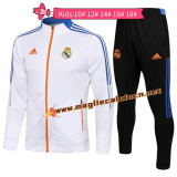 maglia Real Madrid Giacca manica lunga bambino 2022 bianco