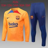 maglia Barcellona formazione manica lunga bambino arancia 2023