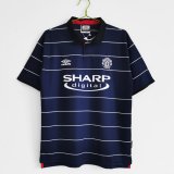 seconda maglia Manchester United Retro blu 1999 2000